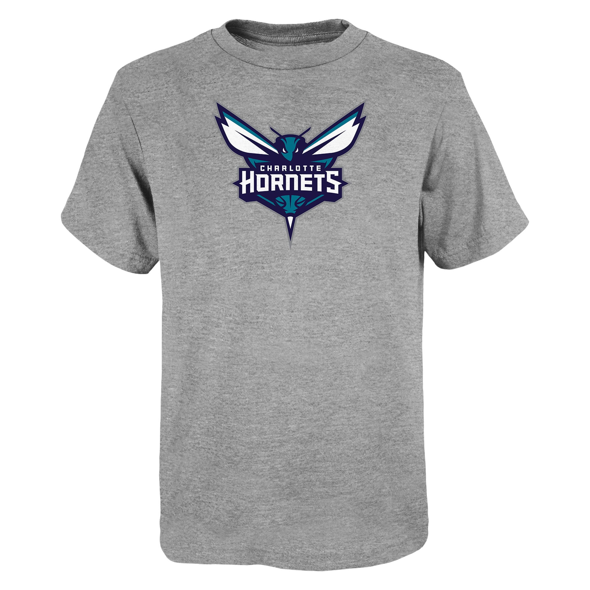 Youth Outerstuff Gray Charlotte Hornets Primary Logo T-Shirt