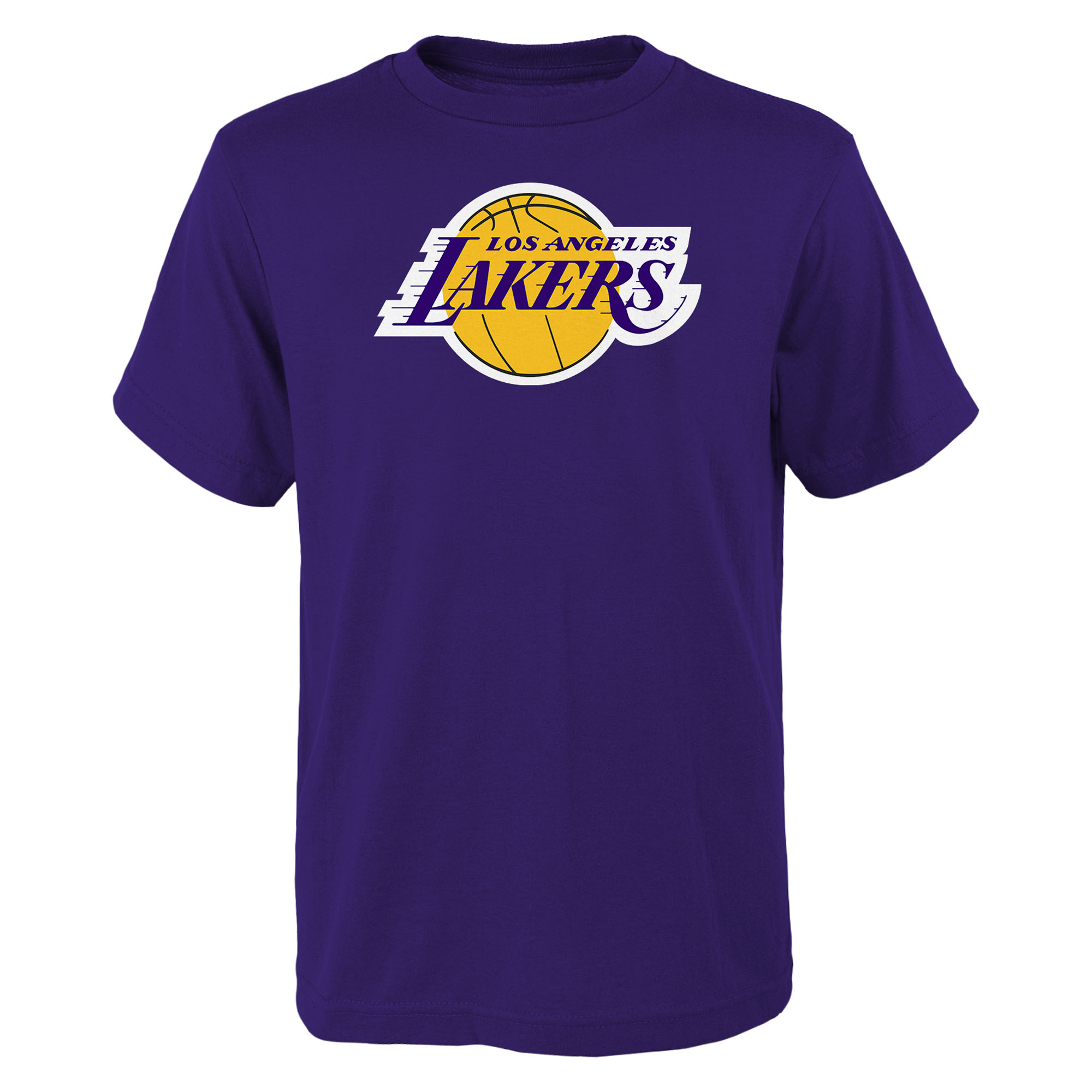 Outerstuff Big Boys' and Girls' Purple Los Angeles Lakers Primary Logo T-Shirt - Purple