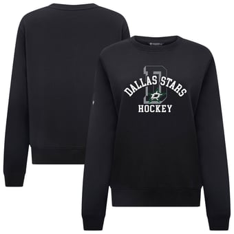 Women's Levelwear Black Dallas Stars Yvette Limelight Big Letter Sweatshirt
