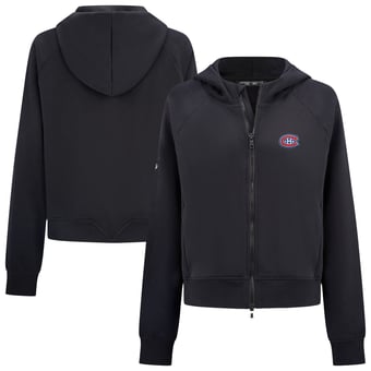 Women's Levelwear Black Montreal Canadiens Judd Raglan Full-Zip Hoodie