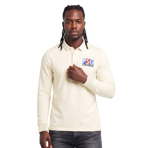 Polo manches longues PSG Timeless - Beige clair, vue 1