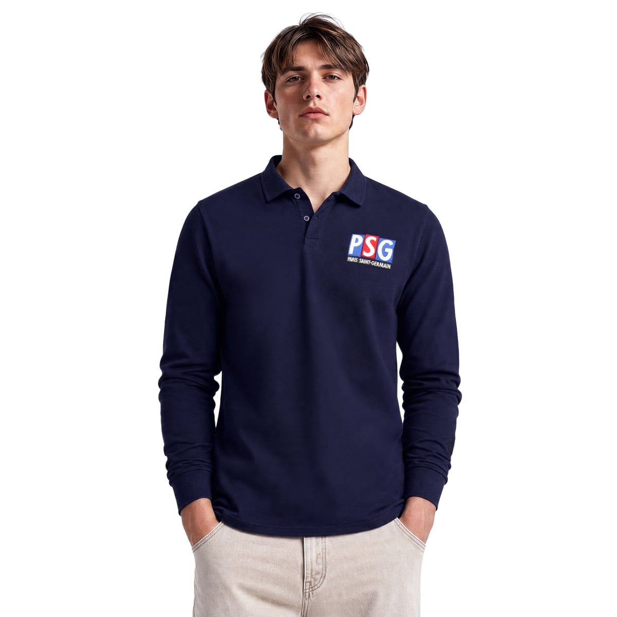 Polo à manches longues PSG Timeless - Bleu