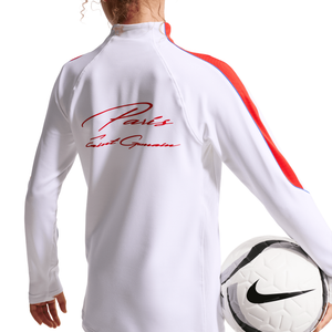 Haut d'entraînement de foot en maille Nike Dri-FIT Paris Saint-Germain Strike pour ado - Blanc, vue 4