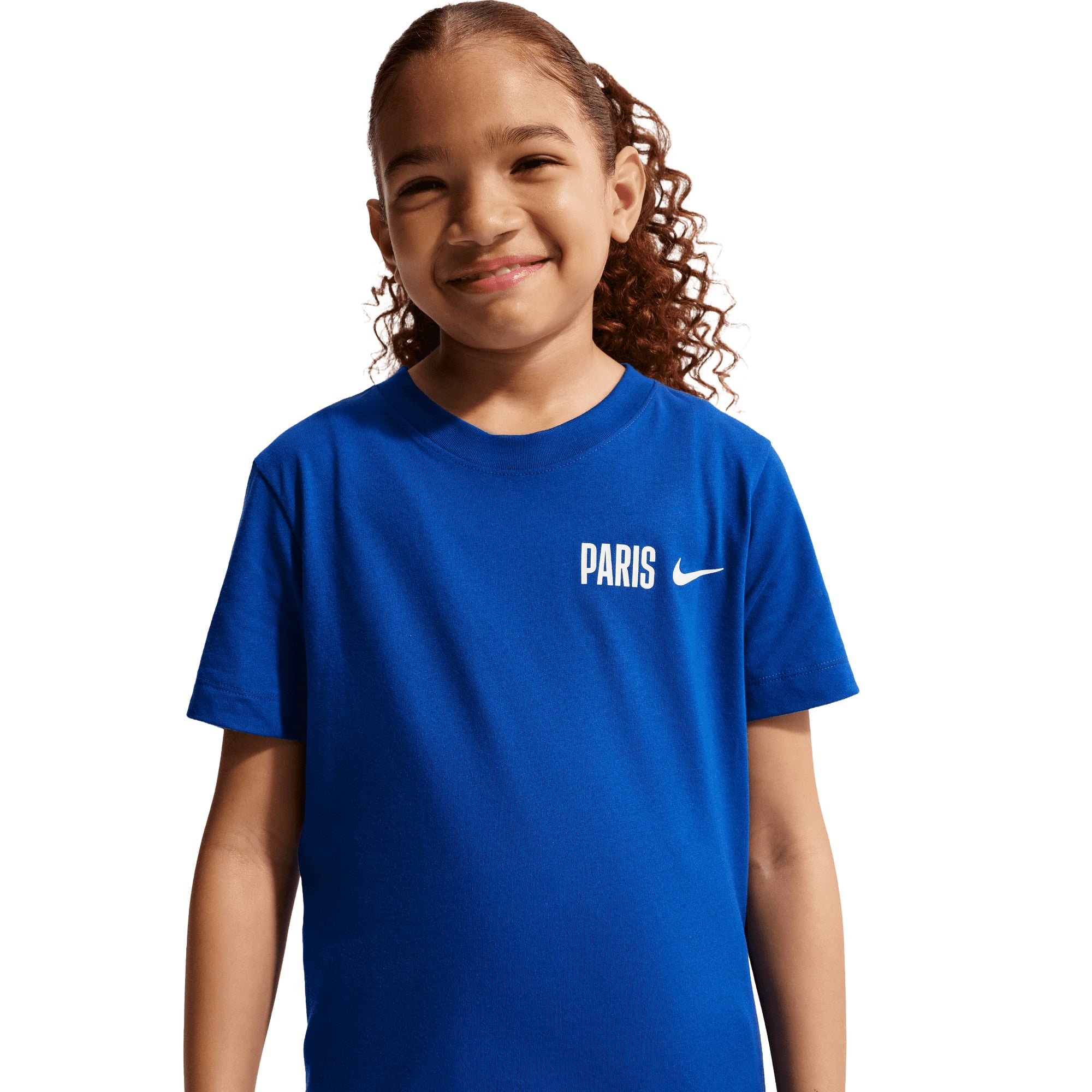 PSG Nike Pride 2.0 T-Shirt - Old Royal - Kids: retailer-supplied image