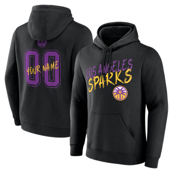 Men's Black Los Angeles Sparks Big & Tall Hustle Personalized Name & Number Hoodie