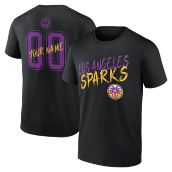 Men's Black Los Angeles Sparks Big & Tall Hustle Personalized Name & Number T-Shirt