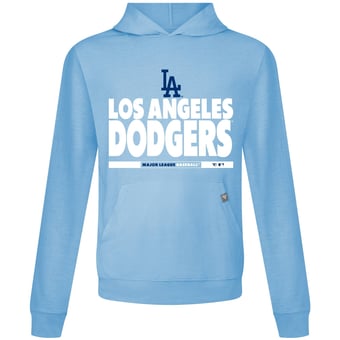 Men's Levelwear  Light Blue Los Angeles Dodgers Relay Center Stage Long Sleeve Hooded T-Shirt