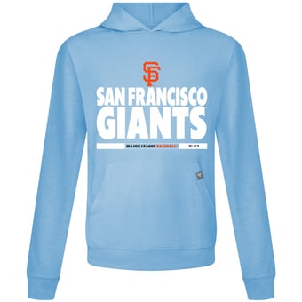 Men's Levelwear  Light Blue San Francisco Giants Relay Center Stage Long Sleeve Hooded T-Shirt