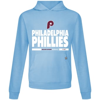 Men's Levelwear  Light Blue Philadelphia Phillies Relay Center Stage Long Sleeve Hooded T-Shirt