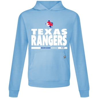 Men's Levelwear  Light Blue Texas Rangers Relay Center Stage Long Sleeve Hooded T-Shirt