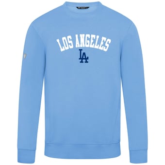 Men's Levelwear  Light Blue Los Angeles Dodgers Zane Felt Arch Pullover Sweatshirt