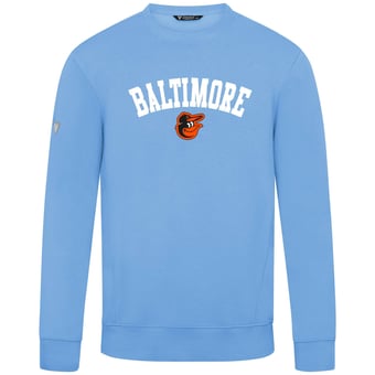 Men's Levelwear  Light Blue Baltimore Orioles Zane Felt Arch Pullover Sweatshirt