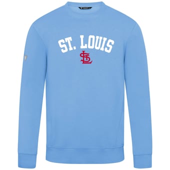 Men's Levelwear  Light Blue St. Louis Cardinals Zane Felt Arch Pullover Sweatshirt