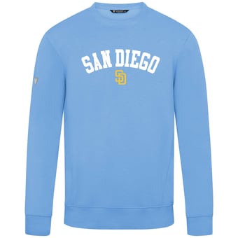 Men's Levelwear  Light Blue San Diego Padres Zane Felt Arch Pullover Sweatshirt