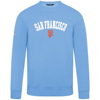 Men's Levelwear  Light Blue San Francisco Giants Zane Felt Arch Pullover Sweatshirt