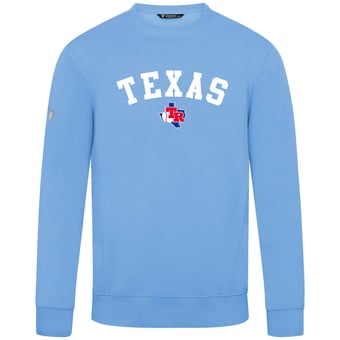 Men's Levelwear  Light Blue Texas Rangers Zane Felt Arch Pullover Sweatshirt