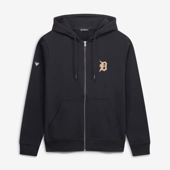 Men's Levelwear  Black Detroit Tigers Podium Full-Zip Hoodie