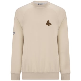 Men's Levelwear  Khaki Boston Red Sox Connect Logo Sweatshirt