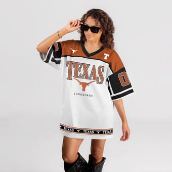 Women's Gameday Couture White Texas Longhorns Hustle Mode Jersey Dress