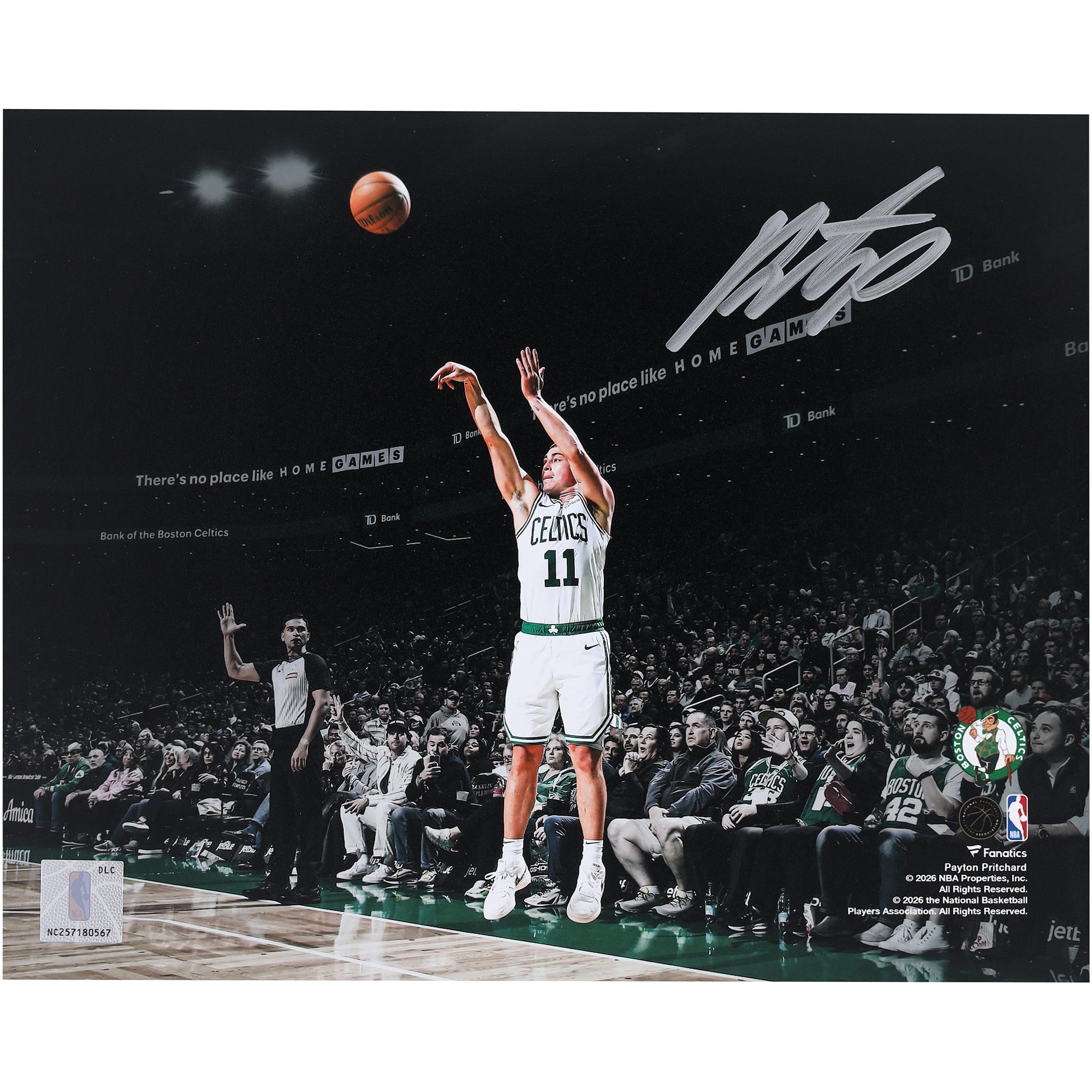 Payton Pritchard Boston Celtics Autographed 8" x 10" Shooting Photograph
