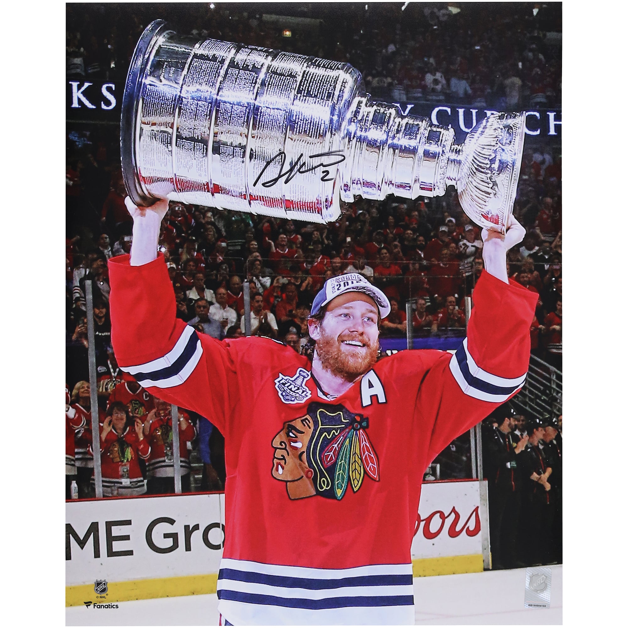 Duncan Keith Chicago Blackhawks Autographed 16" x 20" 2015 Stanley Cup Champions Raising Cup Photograph