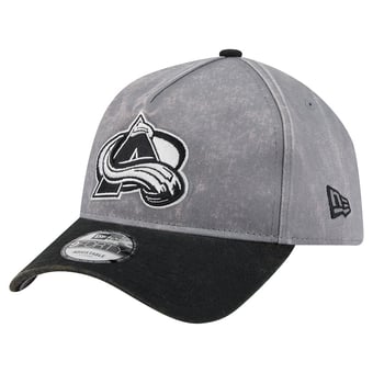 Men's New Era Gray/Black Colorado Avalanche Storm A-Frame 9FORTY Adjustable Hat