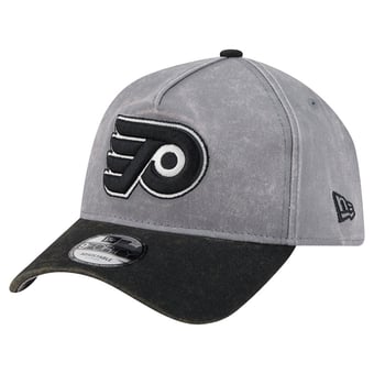 Men's New Era Gray/Black Philadelphia Flyers Storm A-Frame 9FORTY Adjustable Hat