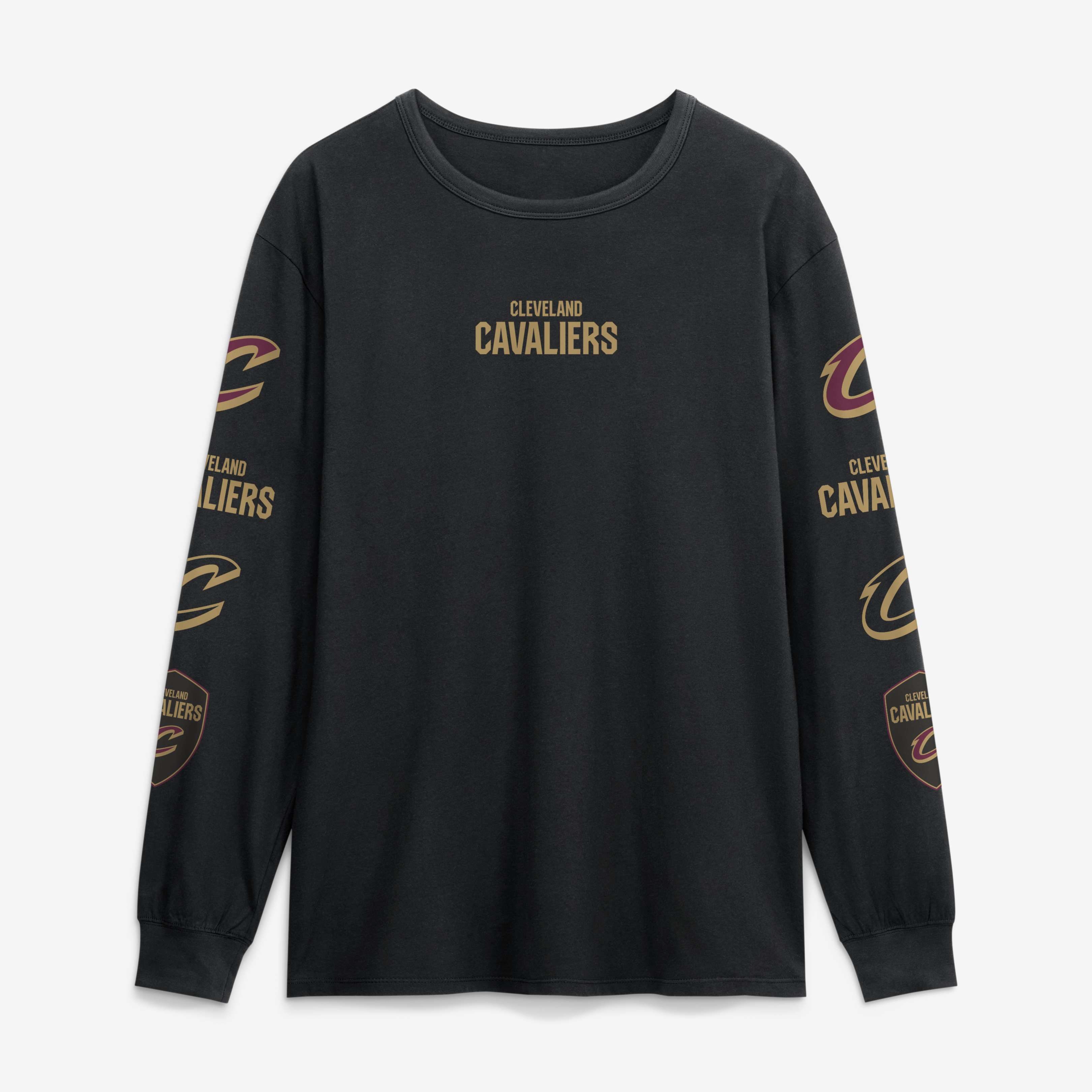 Men's Fanatics  Black Cleveland Cavaliers Jump Higher Legacy Long Sleeve T-Shirt