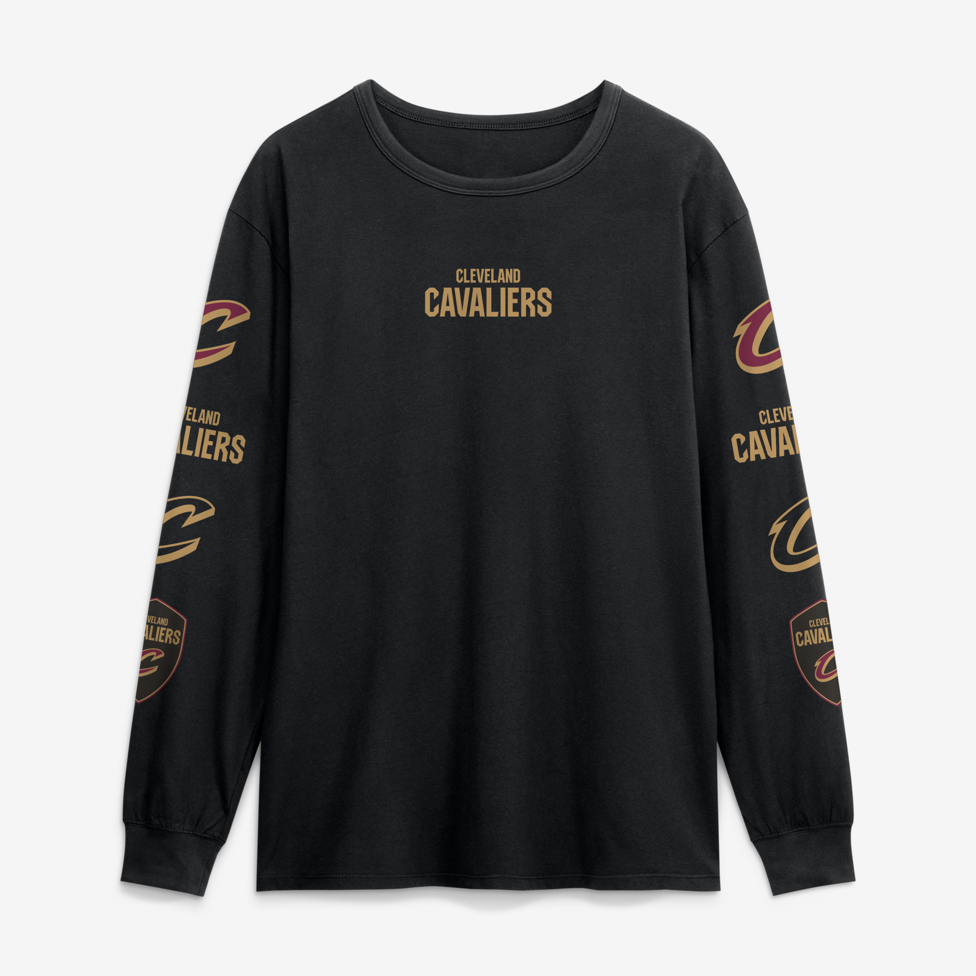 Men's Fanatics  Black Cleveland Cavaliers Jump Higher Legacy Long Sleeve T-Shirt