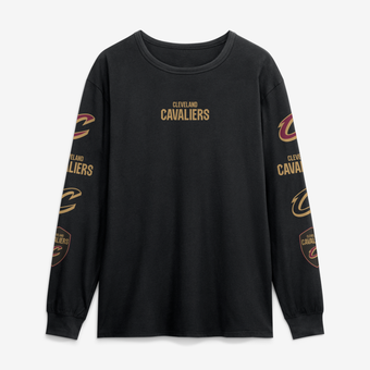 Men's Fanatics  Black Cleveland Cavaliers Jump Higher Legacy Long Sleeve T-Shirt