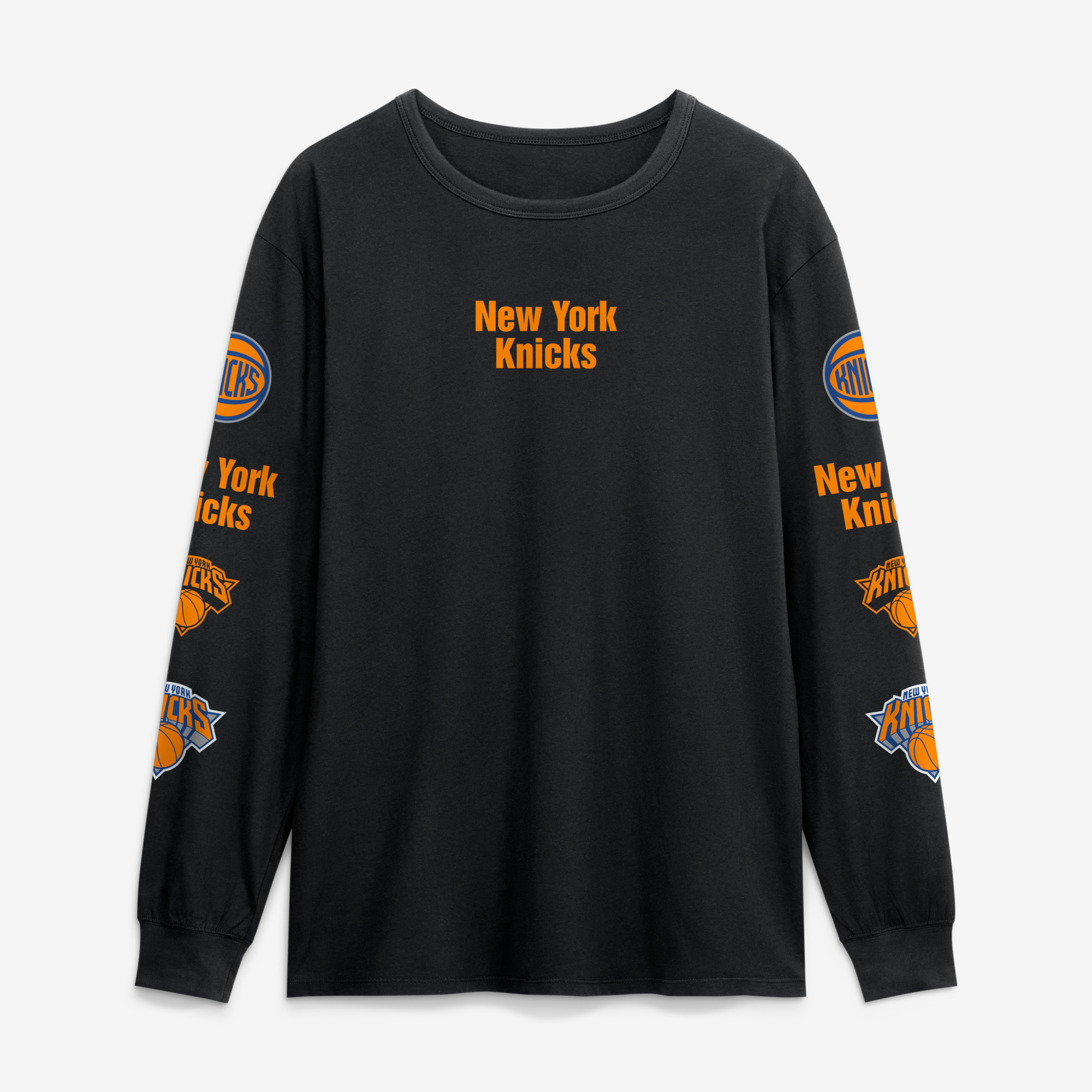 Men's Fanatics  Black New York Knicks Jump Higher Legacy Long Sleeve T-Shirt