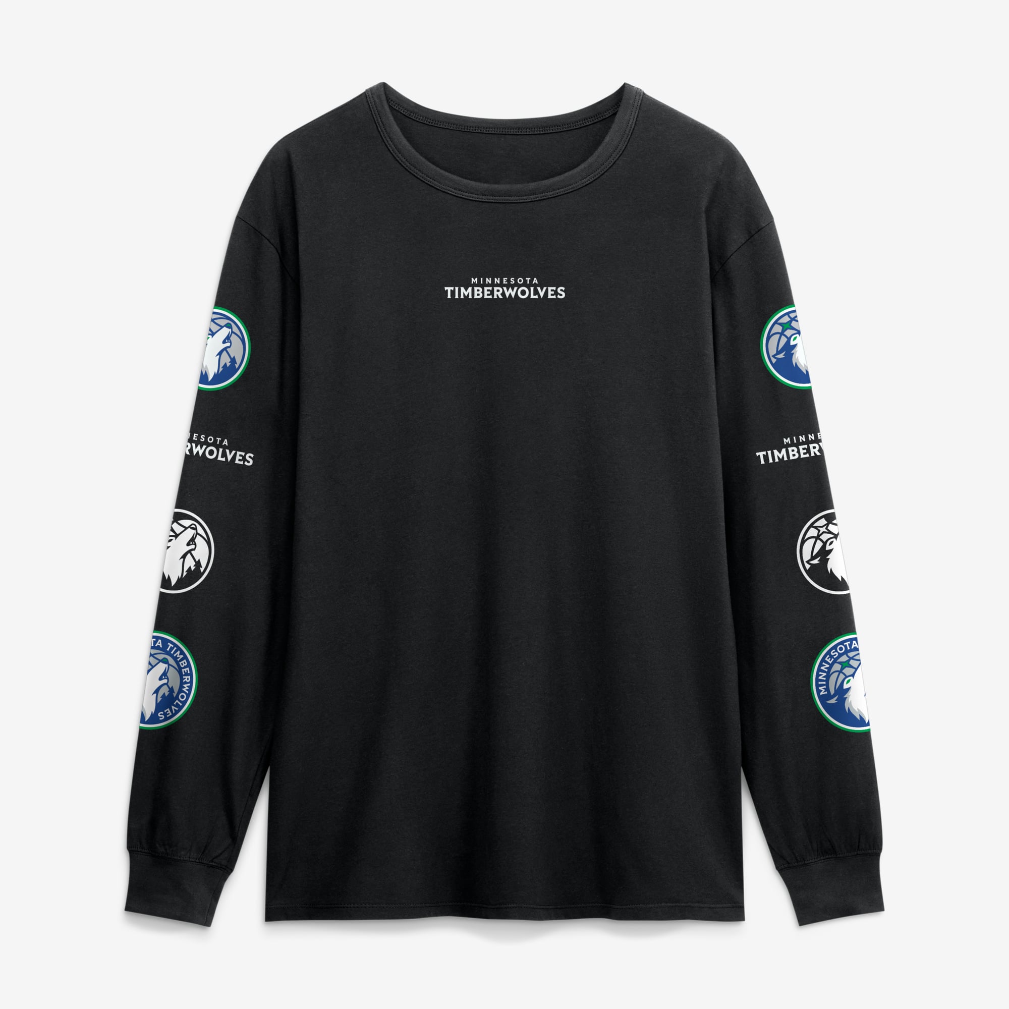 Men's Fanatics Black Minnesota Timberwolves Jump Higher Legacy Long Sleeve T-Shirt