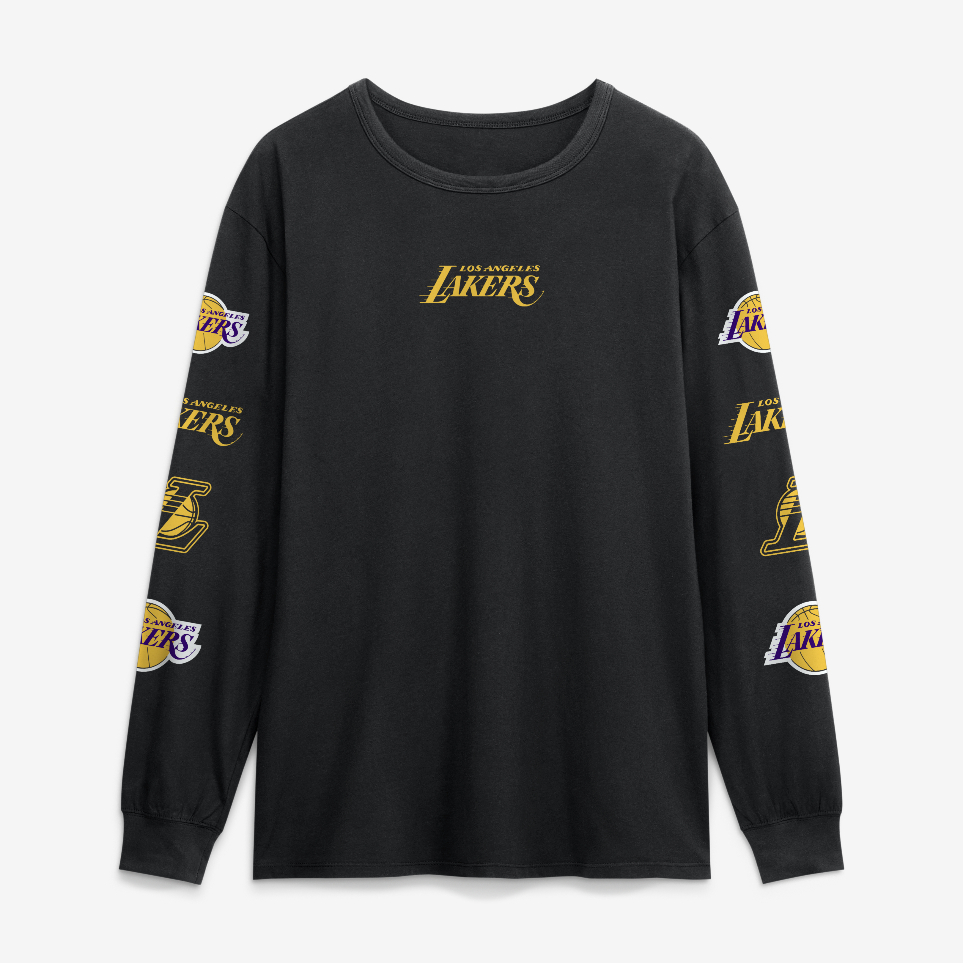 Men's Fanatics  Black Los Angeles Lakers Jump Higher Legacy Long Sleeve T-Shirt