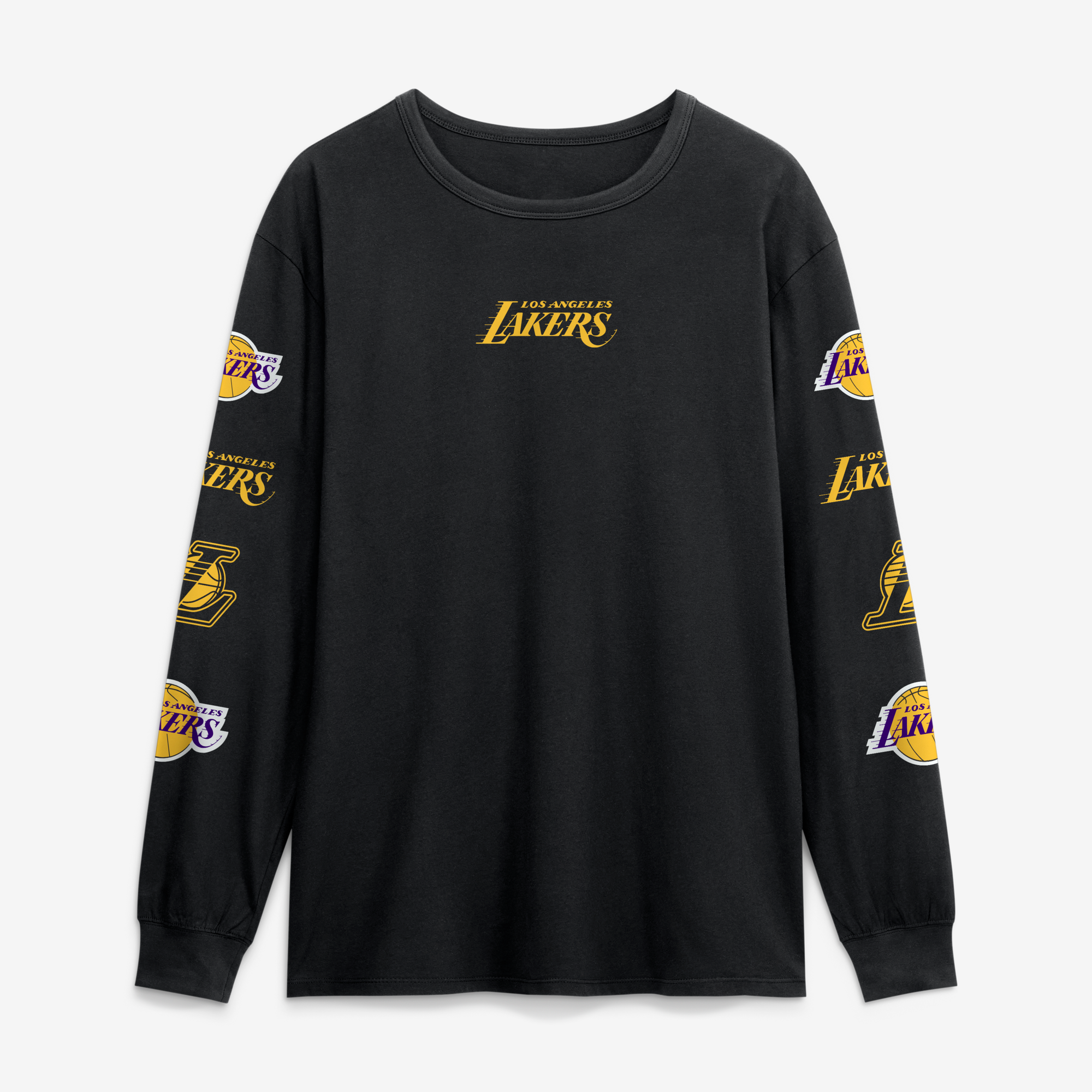 Men's Fanatics  Black Los Angeles Lakers Jump Higher Legacy Long Sleeve T-Shirt