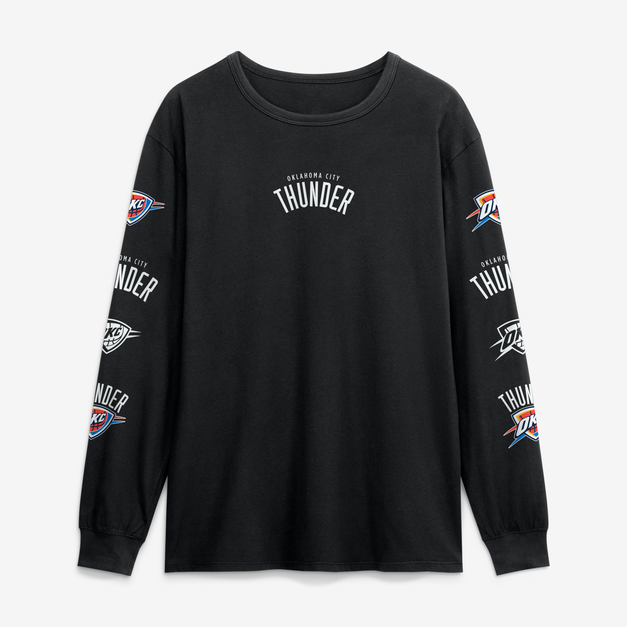 Men's Fanatics  Black Oklahoma City Thunder Jump Higher Legacy Long Sleeve T-Shirt