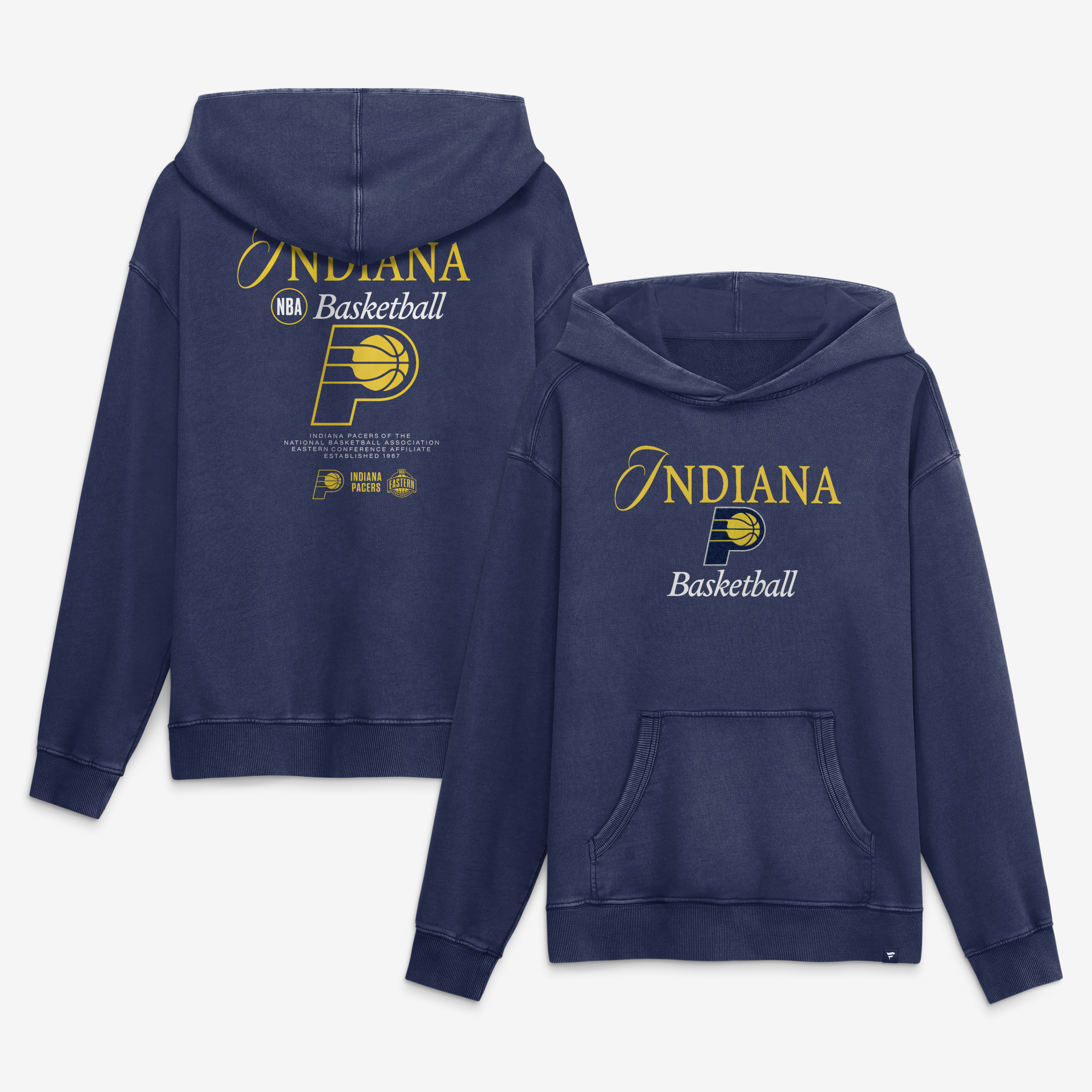 Men's Fanatics Navy Indiana Pacers Balanced Attack Washed Hoodie