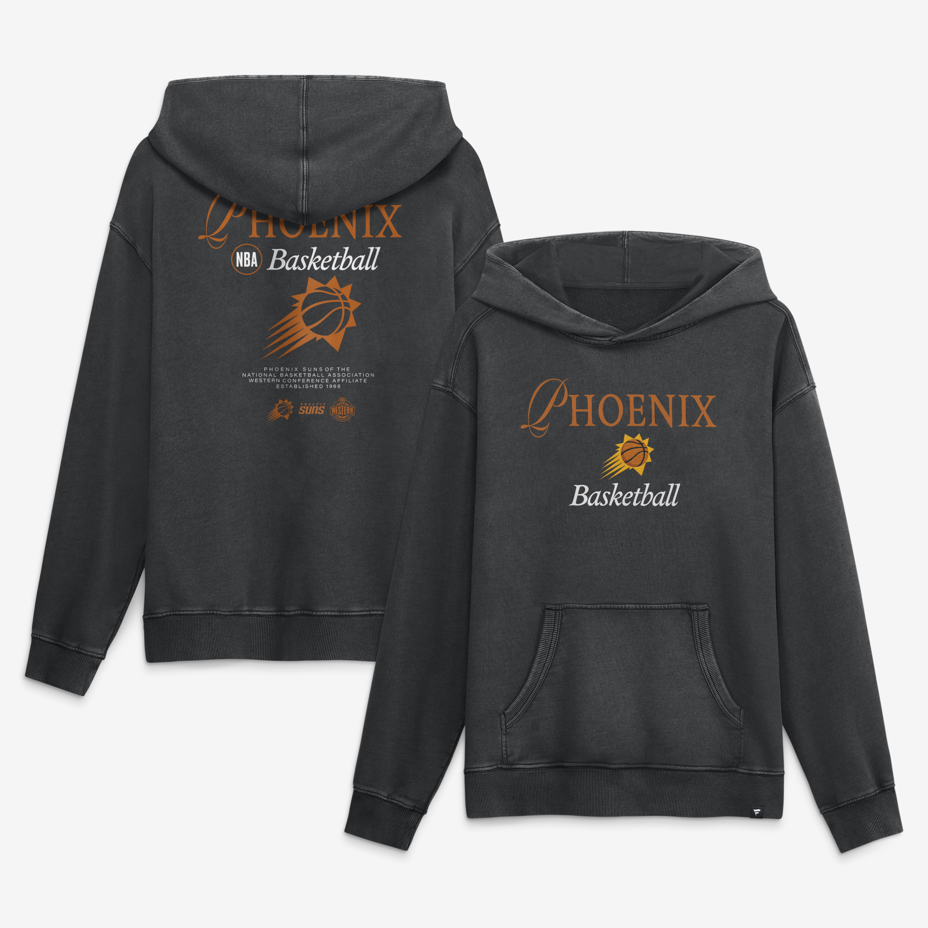 Men's Fanatics  Black Phoenix Suns Balanced Attack Washed Hoodie