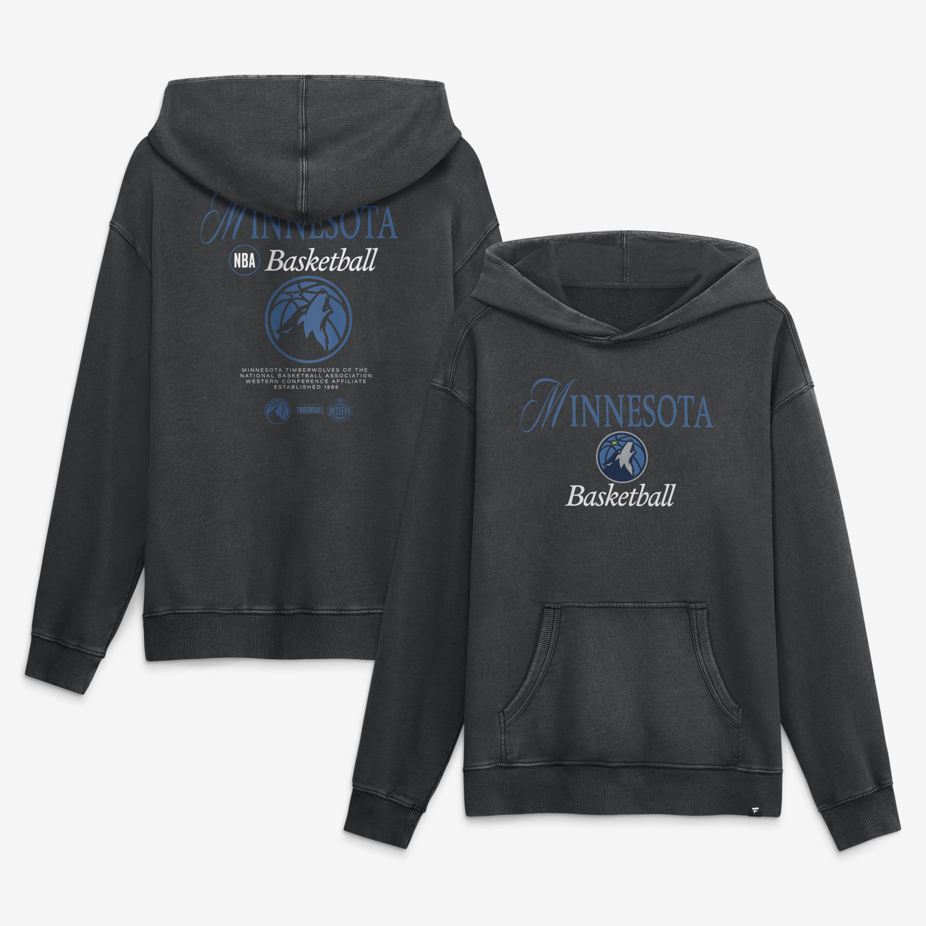 Men's Fanatics  Black Minnesota Timberwolves Balanced Attack Washed Hoodie