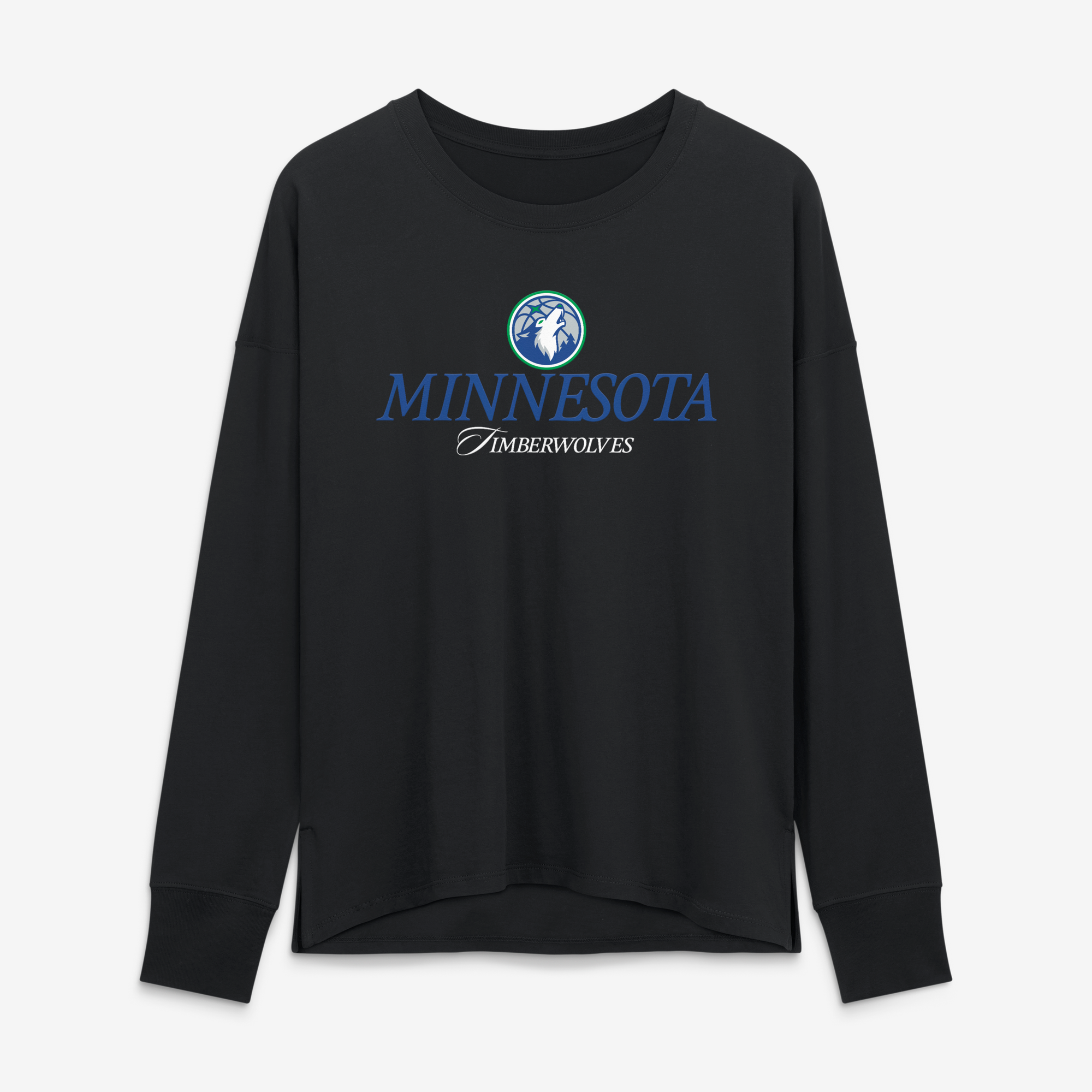 Women's Fanatics  Black Minnesota Timberwolves Sprint Drills Legacy Long Sleeve T-Shirt