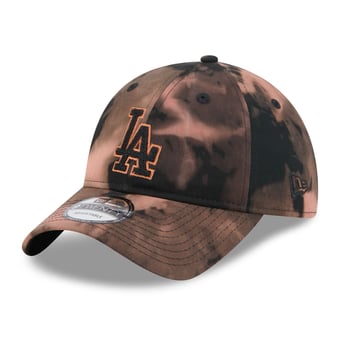 Men's New Era  Black Los Angeles Dodgers Bleach Wash 9TWENTY Adjustable Hat