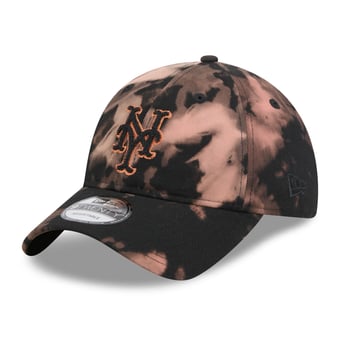 Men's New Era  Black New York Mets Bleach Wash 9TWENTY Adjustable Hat