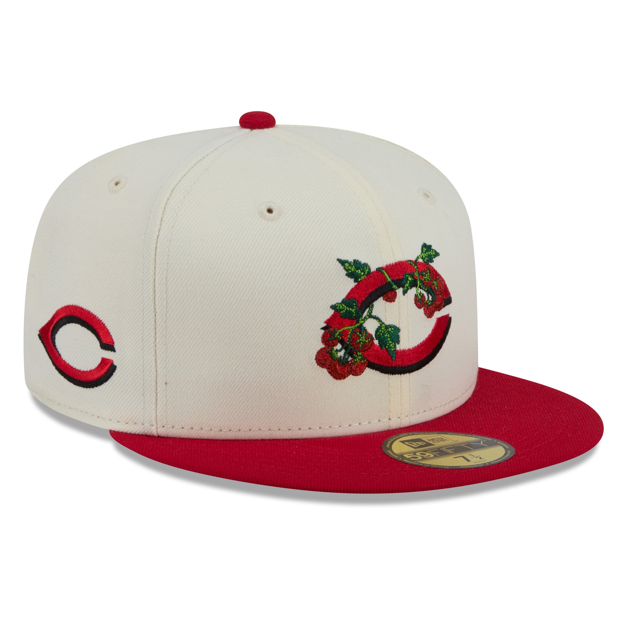Men's New Era White/Red Cincinnati Reds Blossom 59FIFTY Fitted Hat