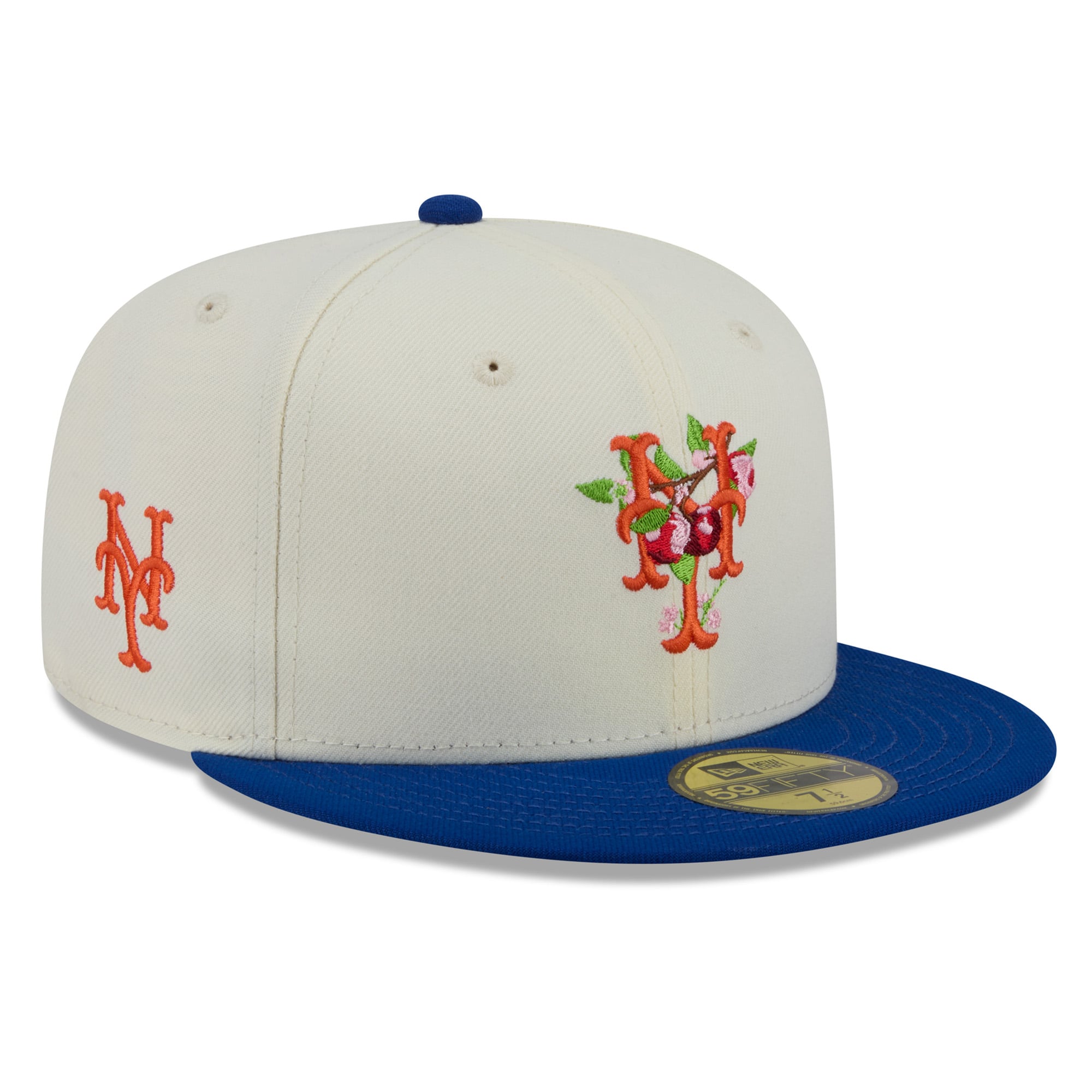 Men's New Era White/Royal New York Mets Blossom 59FIFTY Fitted Hat