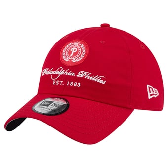 Women's New Era Red Philadelphia Phillies Script Patch Casual Classic Adjustable Hat