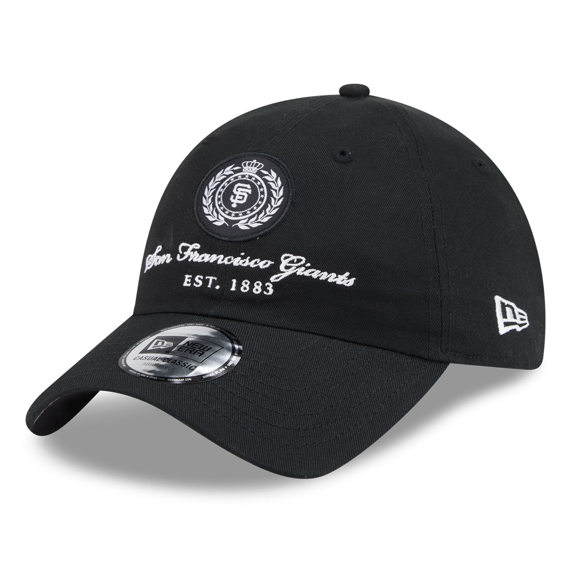 Women's New Era Black San Francisco Giants Script Patch Casual Classic Adjustable Hat