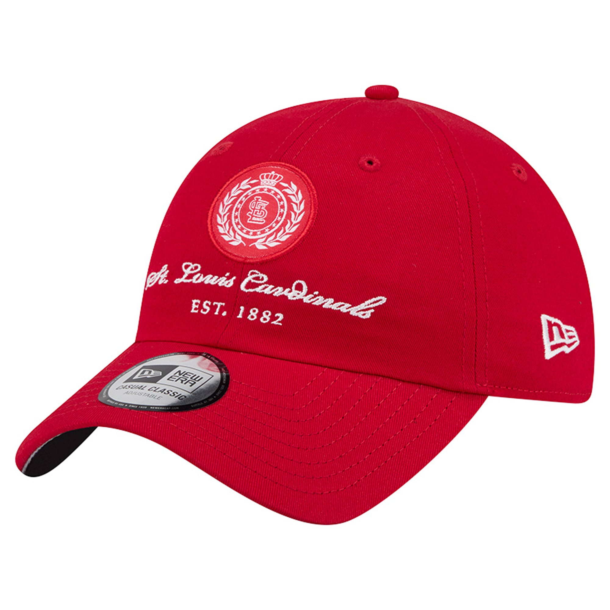 Women's New Era Red St. Louis Cardinals Script Patch Casual Classic Adjustable Hat
