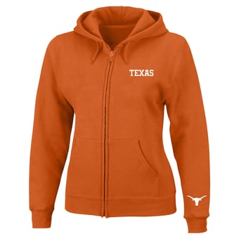 Women's Profile  Texas Orange Texas Longhorns Plus Size Full-Zip Hooded Jacket