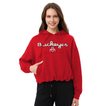 Women's Profile  Scarlet Ohio State Buckeyes Plus Size Hoodie
