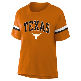 Women's Profile  Texas Orange Texas Longhorns Stripe Plus Size T-Shirt