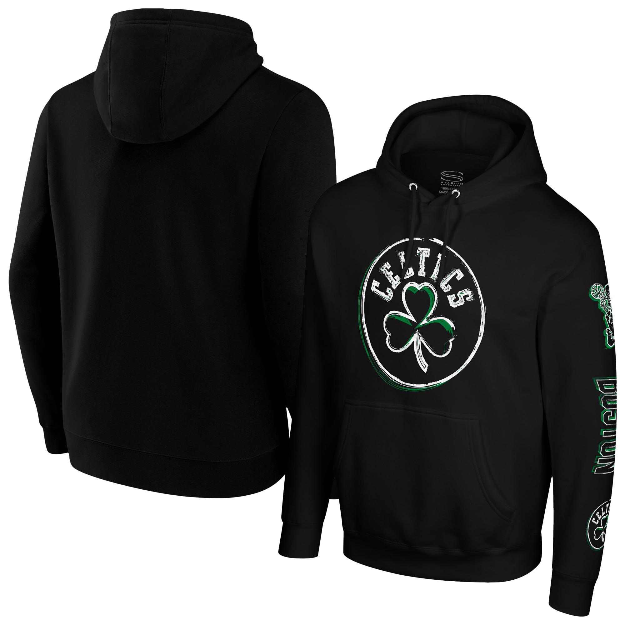 Unisex Stadium Essentials  Black Boston Celtics Elementized Ride Hoodie